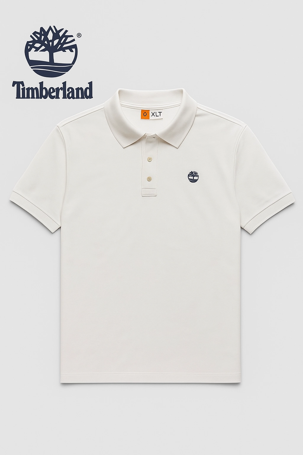 Timberland Men White Polo Soft Touch Fabric funky