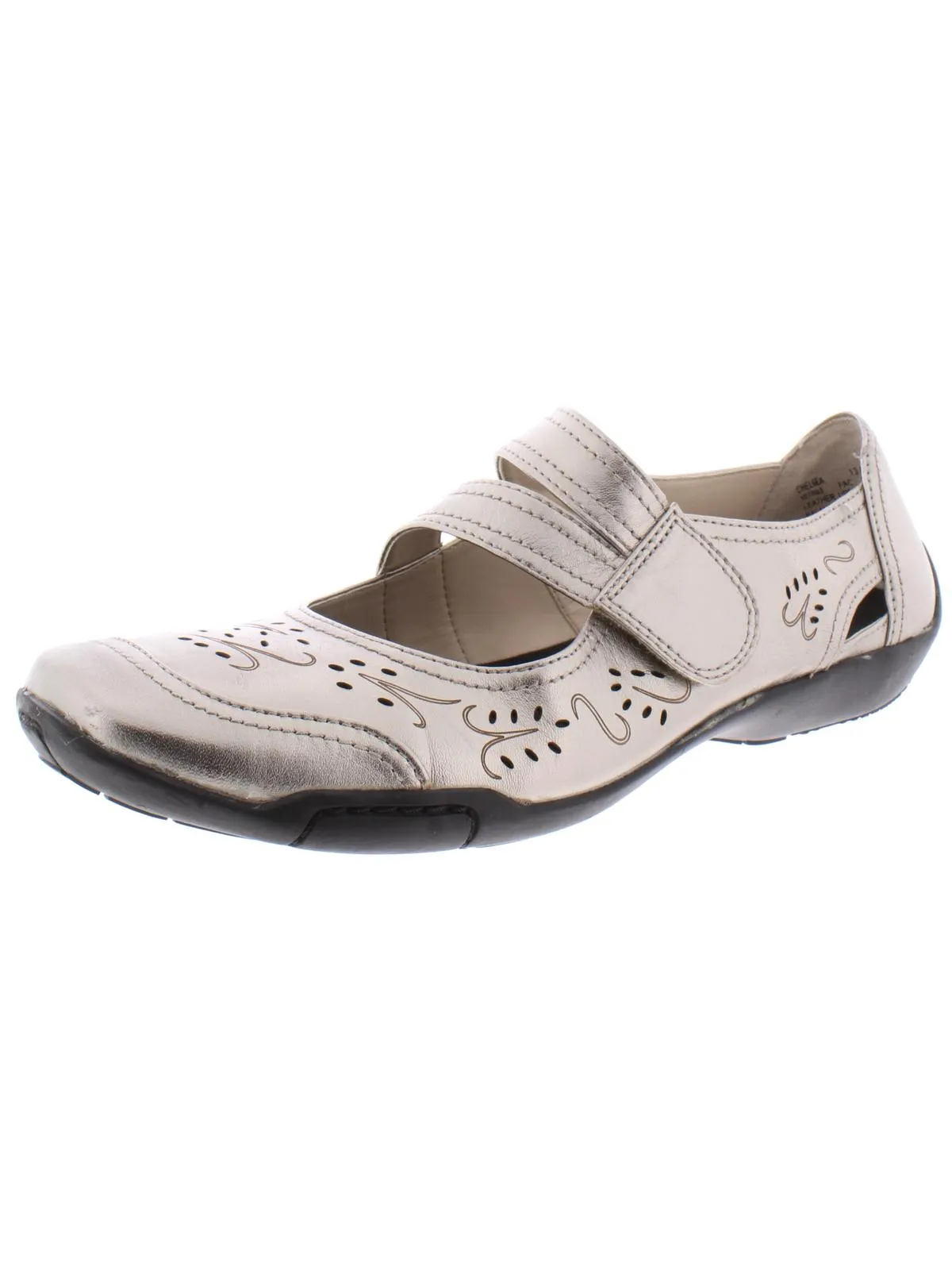Chelsea Womens Leather Laser Cut Mary Janes Dress Code