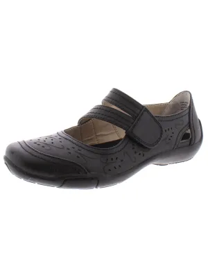 Chelsea Womens Leather Laser Cut Mary Janes Open Guard