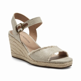 Wave Edge Metro Chic Moliey Womens Canvas Wedge Sandals