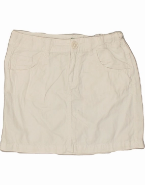 Soft and Smooth Profile Enhancer BENETTON Girls Straight Skirt 10-11 Years W28 White Cotton