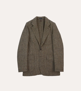 Olive Herringbone Harris Tweed Games Blazer Mk. VII Classic Look Timeless Look