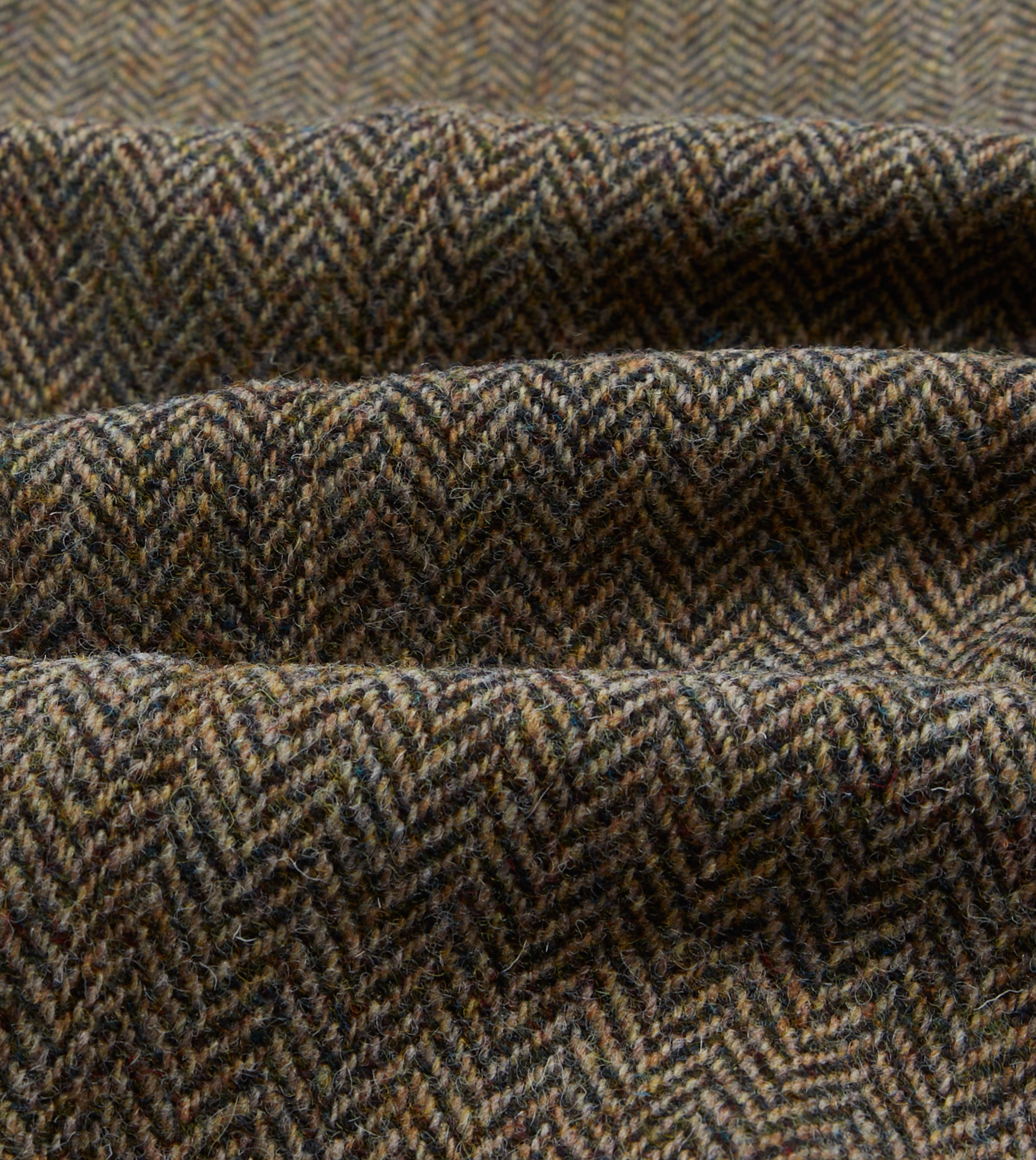 Tapered Silhouette Engineering Refined Professional Olive Herringbone Harris Tweed Games Blazer Mk. VII
