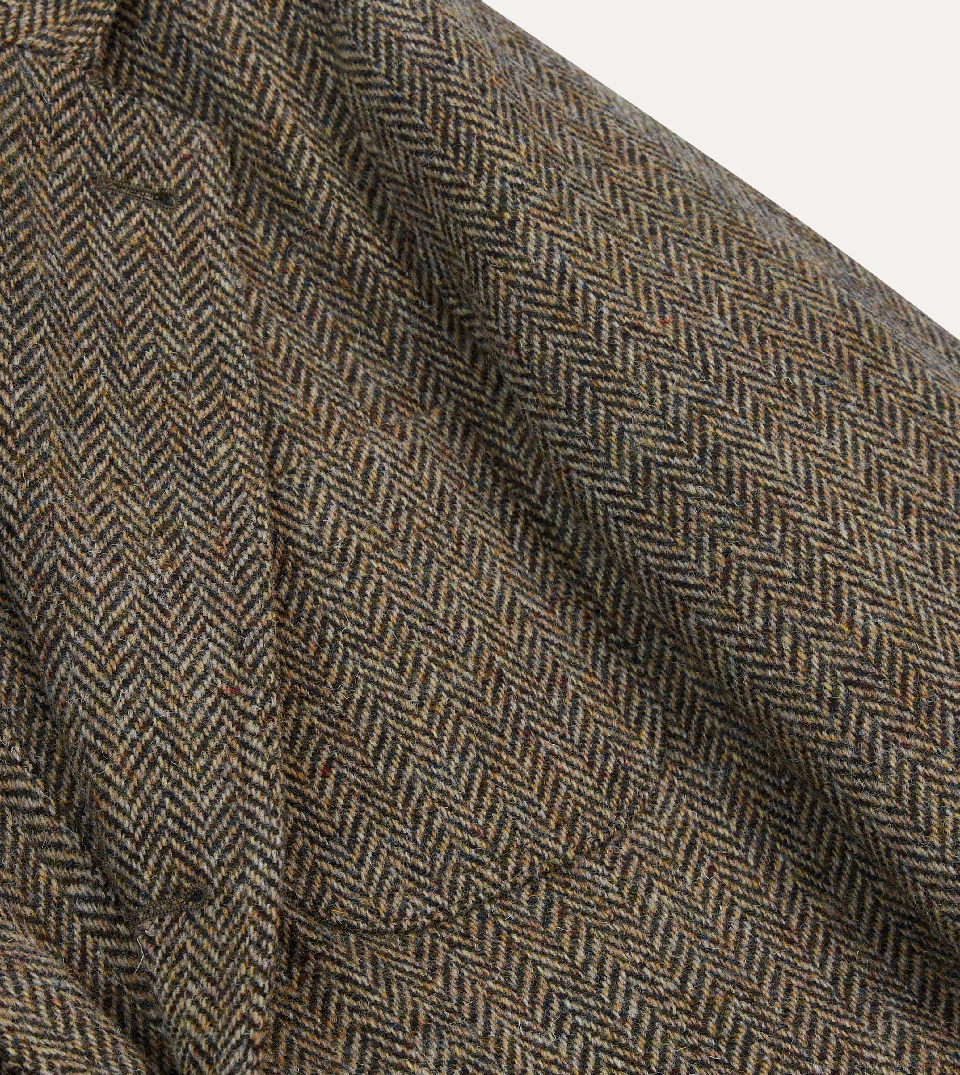 Olive Herringbone Harris Tweed Games Blazer Mk. VII 360 Degree Movement Design Business Chic
