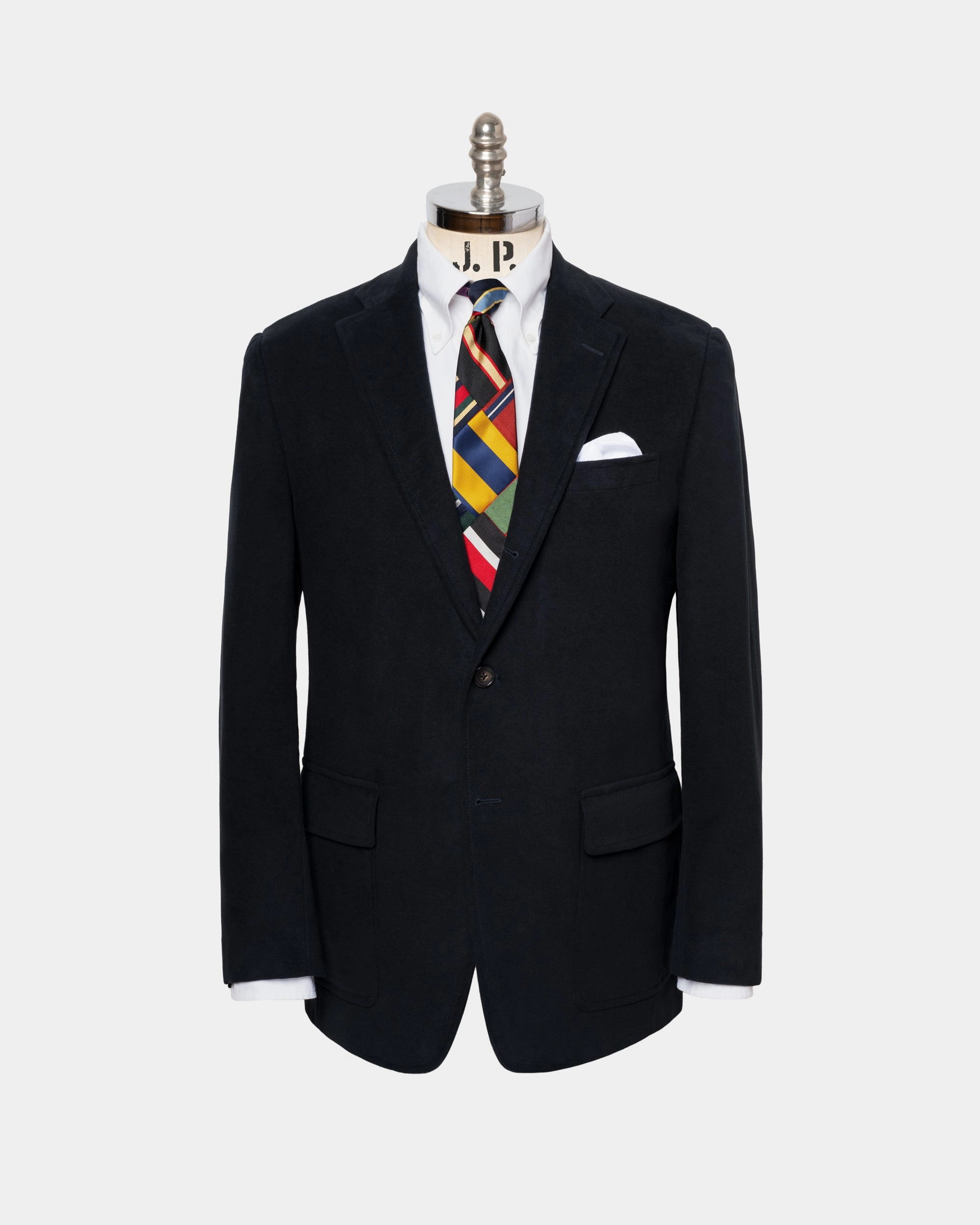 Made-in-USA Cotton Dark Navy Moleskin Sport Coat Crisp Look