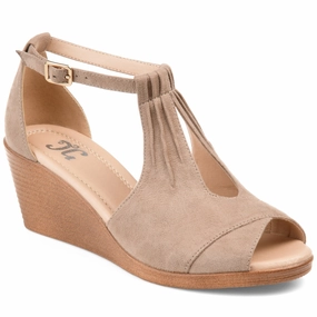 Journee Collection Women's Tru Comfort Foam Wide Width Kedzie Wedge Outing Wear