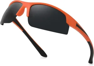 TJUTR Polarized Sports Sunglasses for Women Men, Designer Wrap Style UV Protection Glasses for Running Fishing Cycling