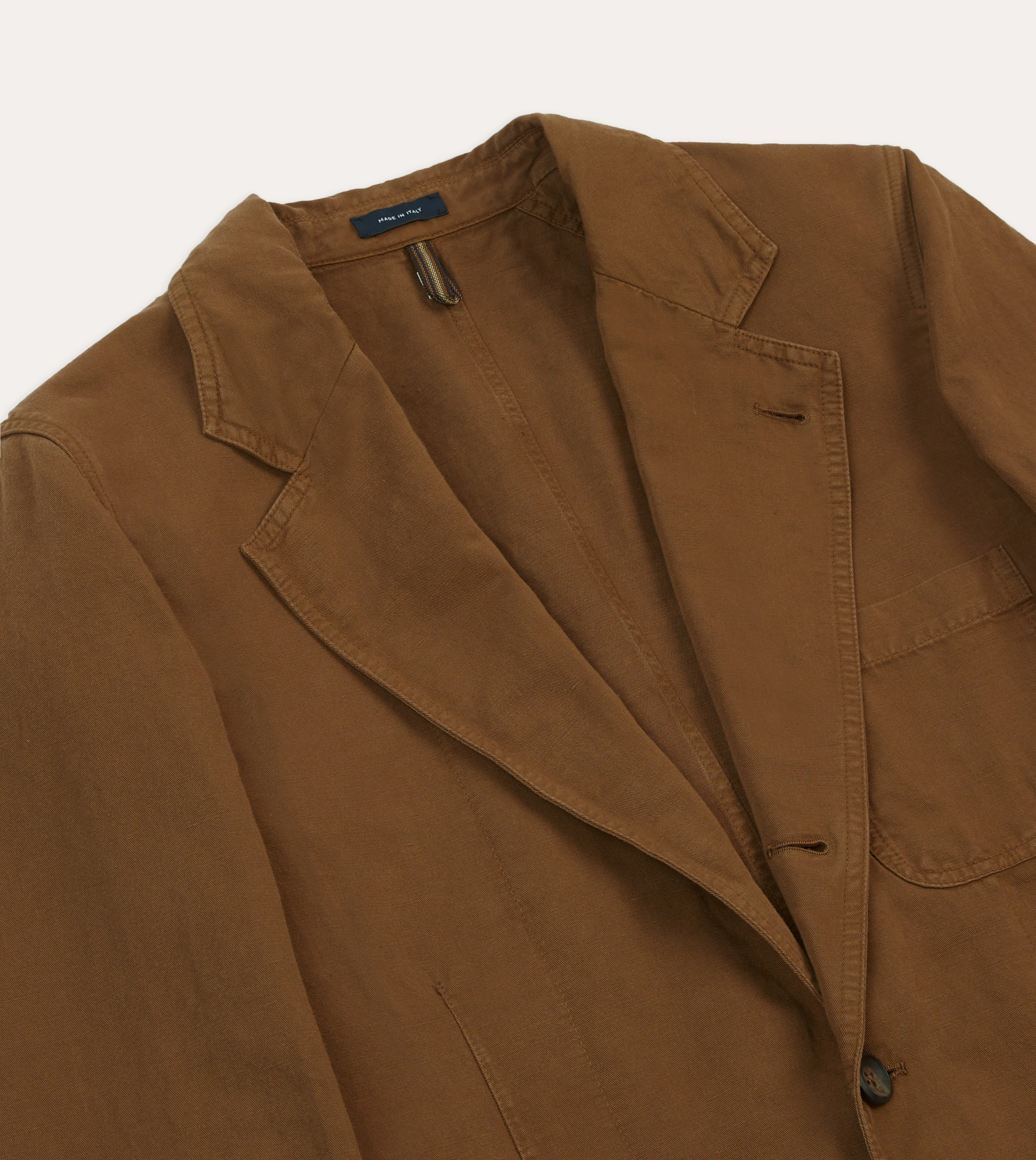 Tobacco Cotton Linen Games Blazer Mk. I Sharp Wear Polished Style