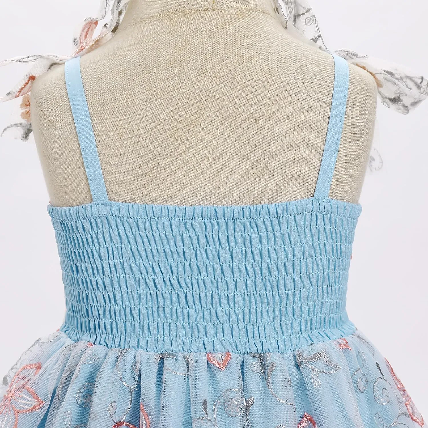 Toddler Tutu Dress Baby Girls Party Dress Floral Backless Ruffle Tulle Dress for Cake Smash Birthday