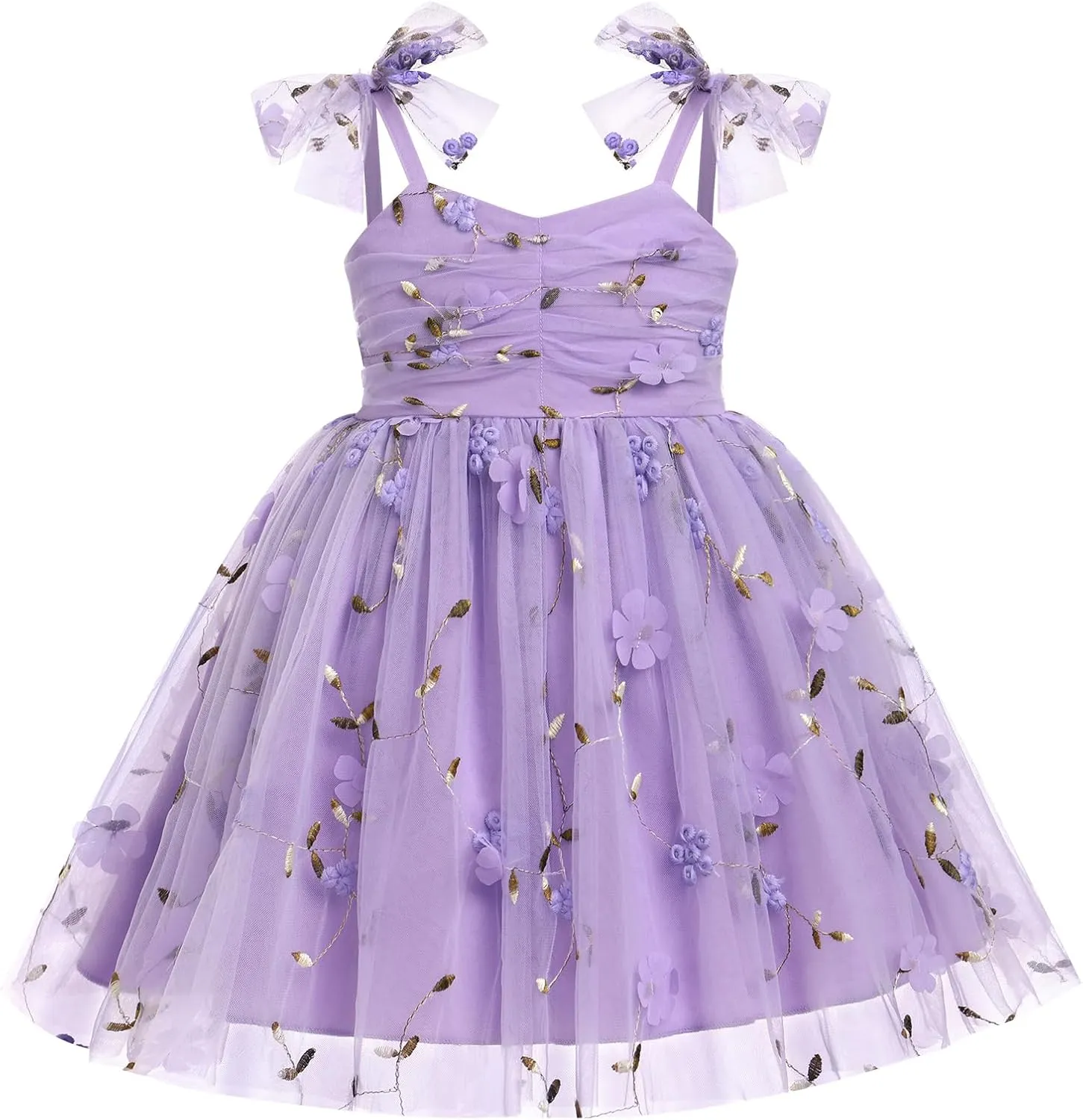 Toddler Tutu Dress Baby Girls Party Dress Floral Backless Ruffle Tulle Dress for Cake Smash Birthday