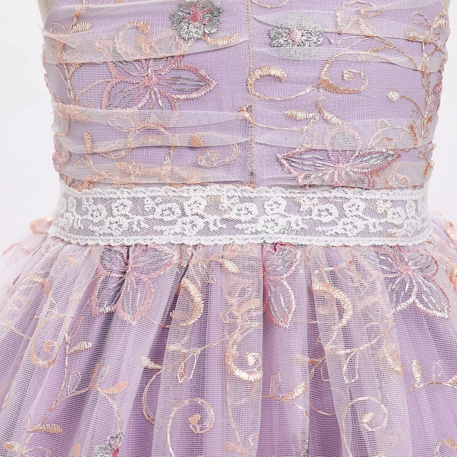 Toddler Tutu Dress Baby Girls Party Dress Floral Backless Ruffle Tulle Dress for Cake Smash Birthday
