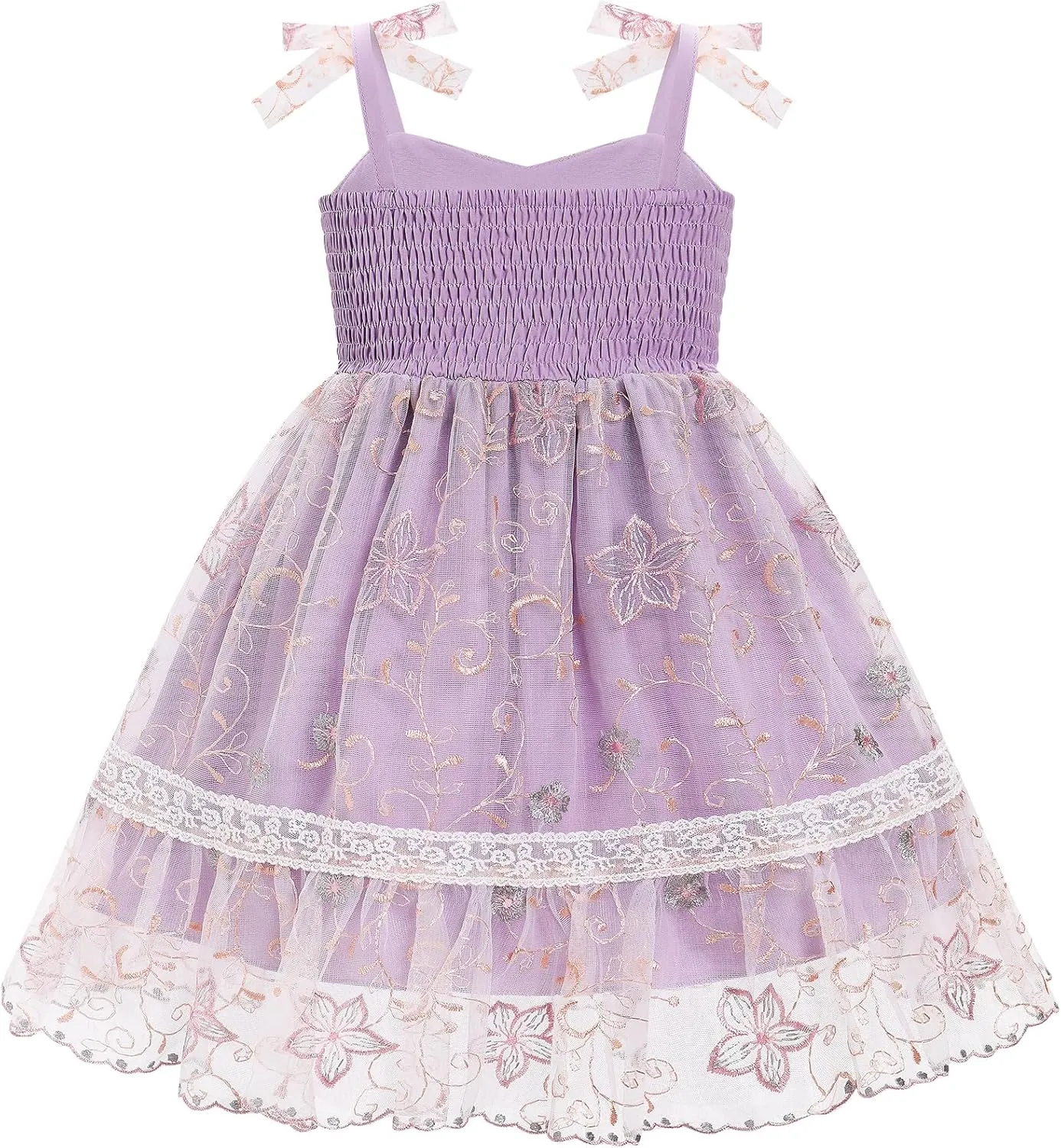 Toddler Tutu Dress Baby Girls Party Dress Floral Backless Ruffle Tulle Dress for Cake Smash Birthday