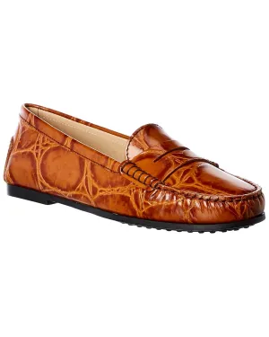 Chic Design TOD's City Gommino Croc-Embossed Leather Loafer