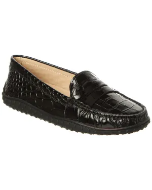 Event Stroll British Elegance TOD??s Croc-Embossed Leather Loafer