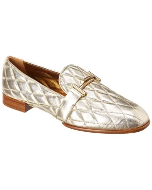 TOD??s Double T Quilted Leather Loafer Essential Footwear