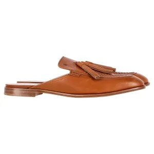 Cool Path Tod's Flat Mules in Brown Leather