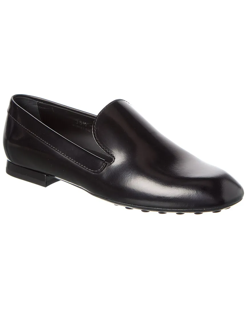 TOD??s Leather Loafer Fit Firm