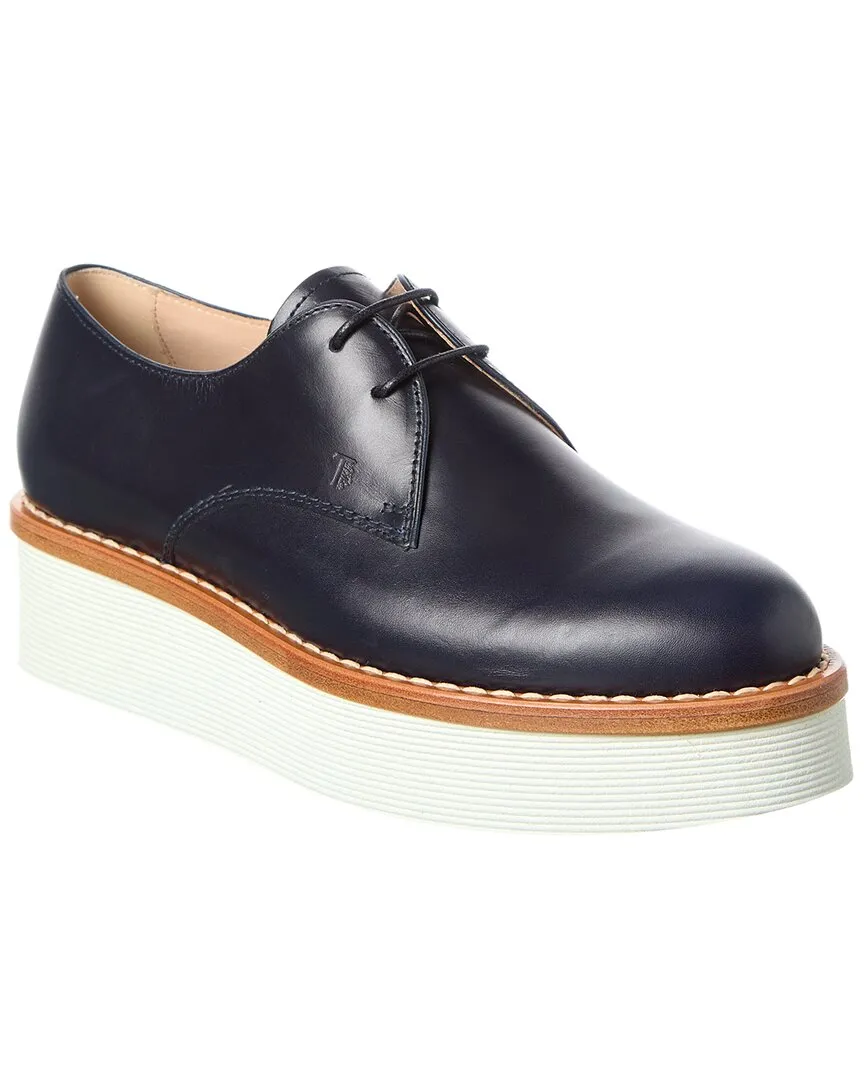 Fashionable Leather Stylish Slip-on Shoes TOD??s Leather Platform Oxford