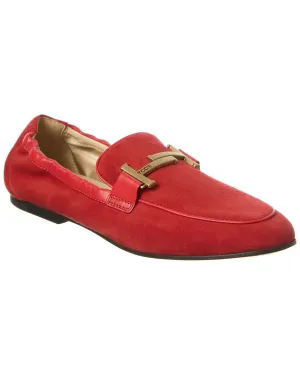 TOD??s Suede Loafer Walk Smooth Wood Walk