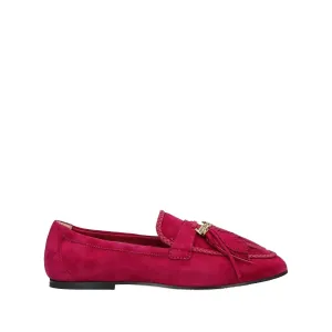 Tod's Tassel Design Suede Loafers In Fuschia Slow Step Neutral design