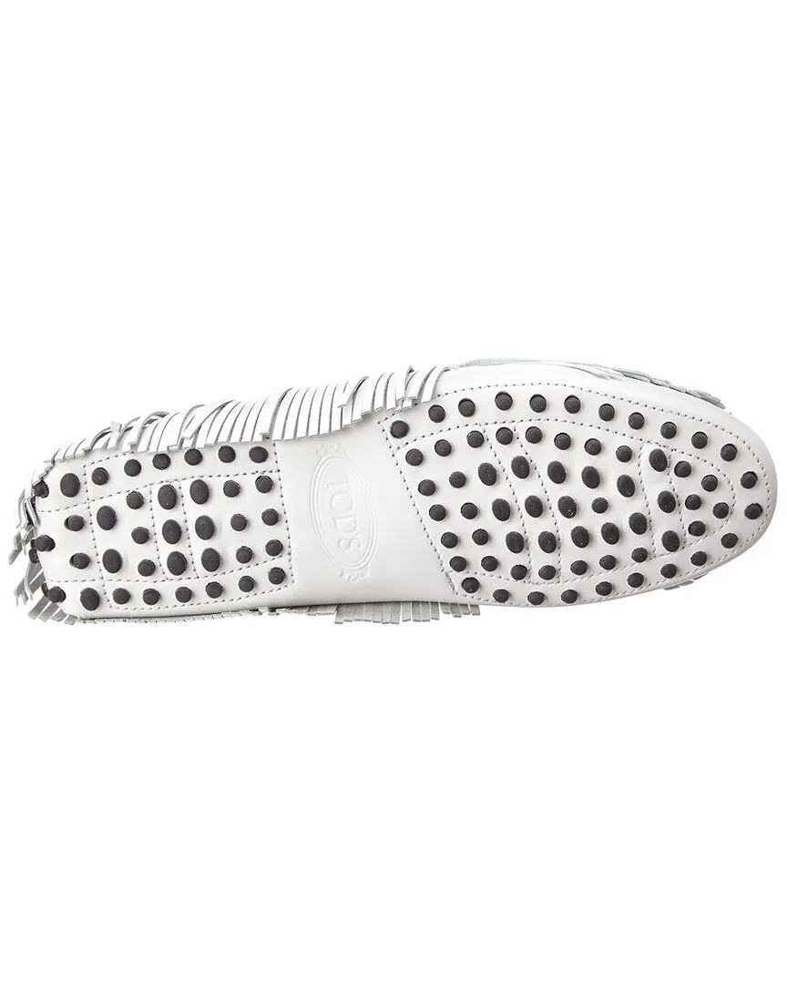 TOD??s Tassel Fringe Leather Loafer Firm Step