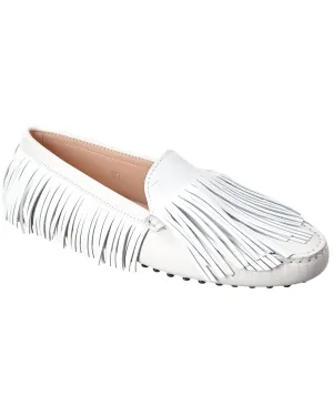 TOD??s Tassel Fringe Leather Loafer Neat Step Lightweight Footwear