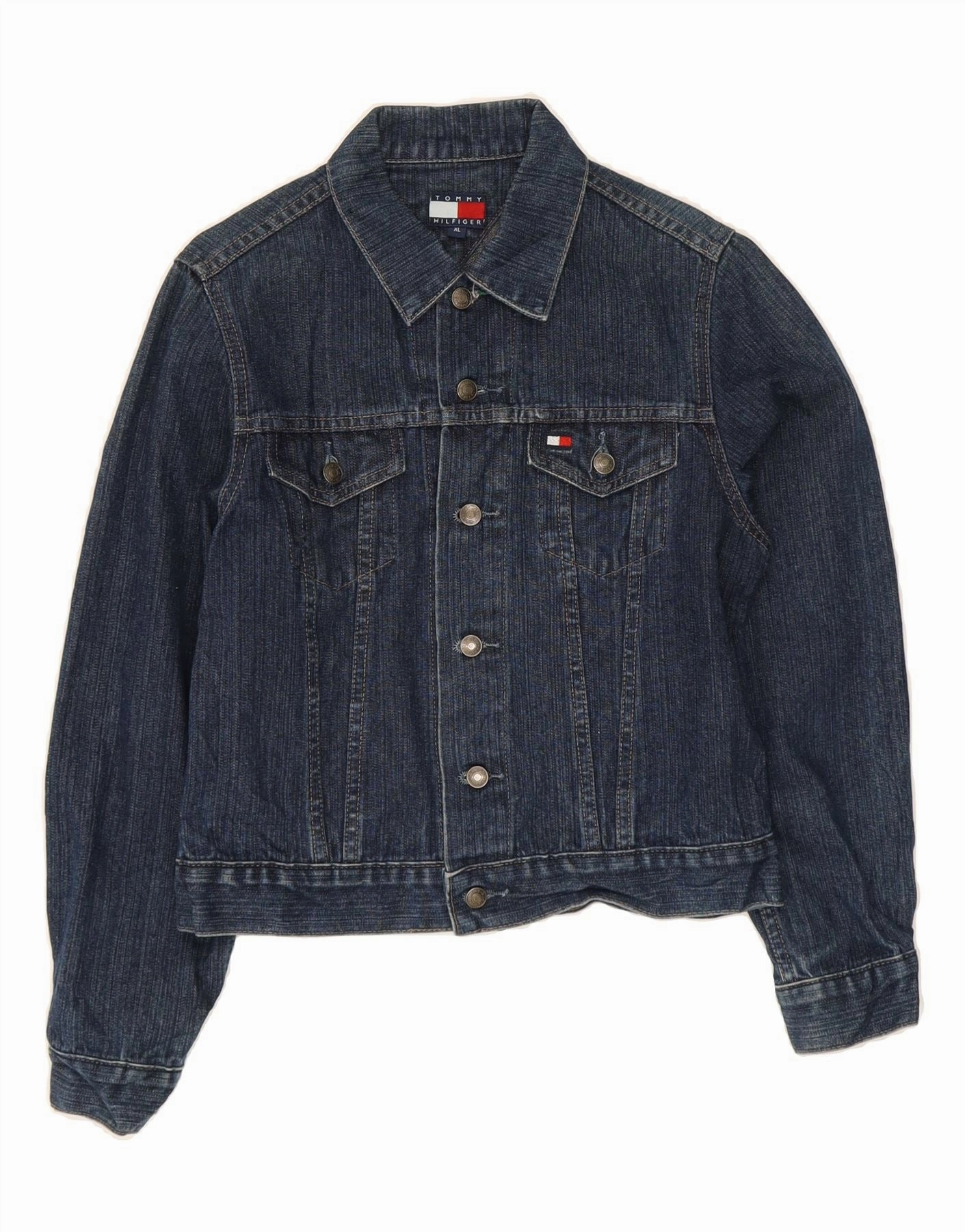 TOMMY HILFIGER Boys Denim Jacket 9-10 Years XL Blue Rain Friendly Promote