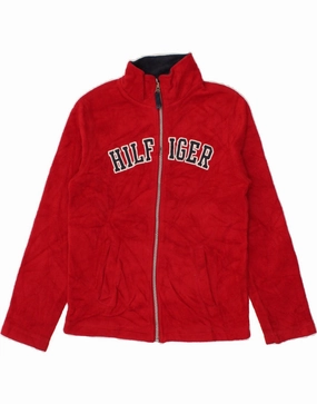 suitable for indoor activities TOMMY HILFIGER Boys Graphic Fleece Jacket 8-9 Years Medium  Red