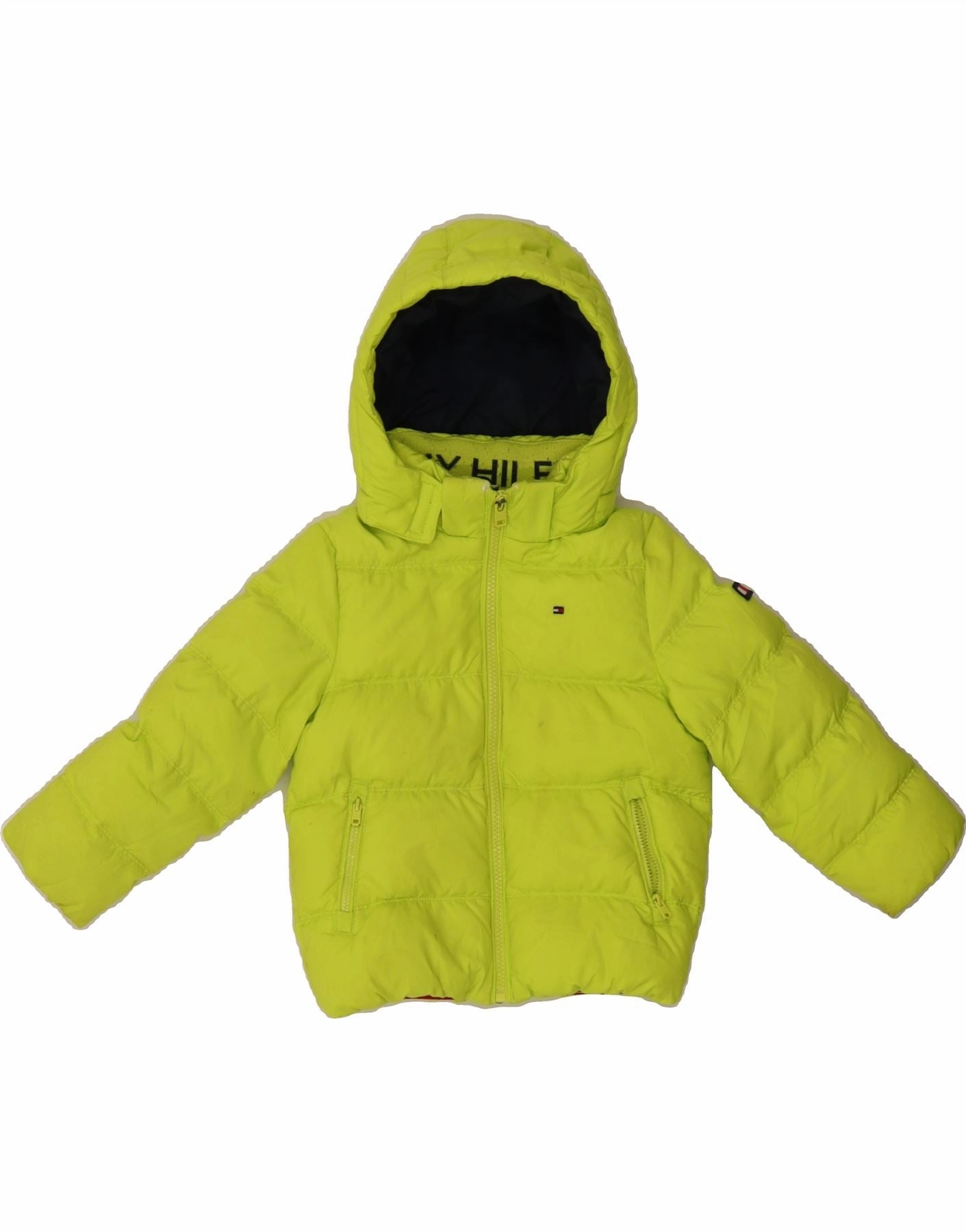 All-Weather Comfort Mouthwash TOMMY HILFIGER Boys Hooded Padded Jacket 2-3 Years Green Polyester