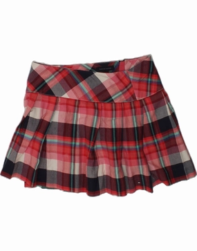 Sharp Fit Gender Inclusive TOMMY HILFIGER Girls Mini Skirt 11-12 Years W28  Red Check