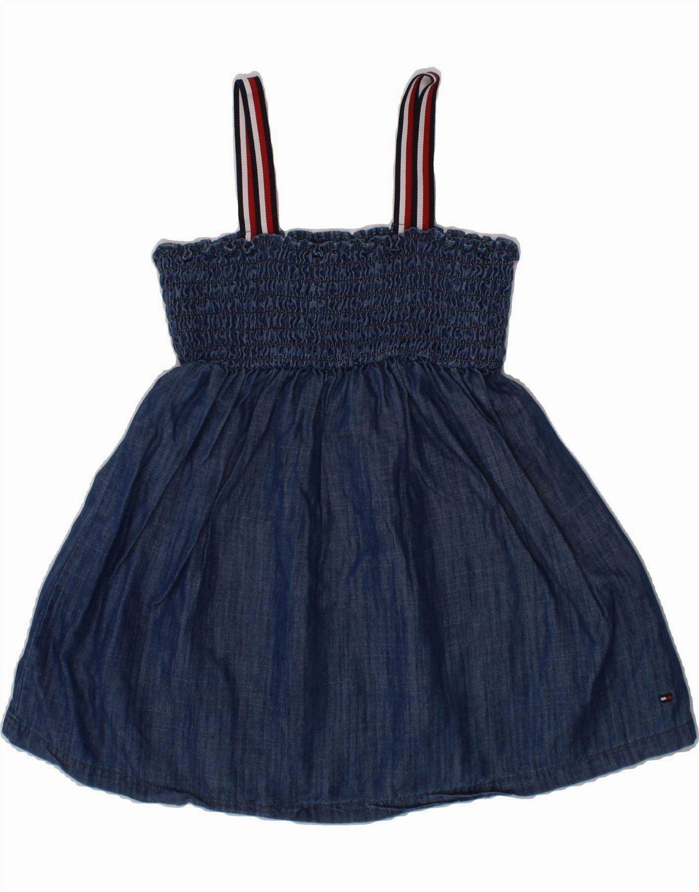 TOMMY HILFIGER Girls Sundress 2-3 Years Navy Blue Cotton Lounge Base