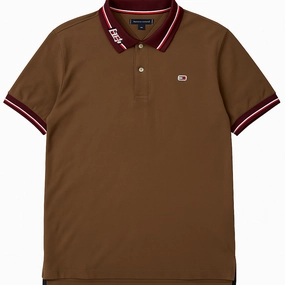 Running Speed Reversible Design Concept Tommy Hilfiger Men Brown Polo