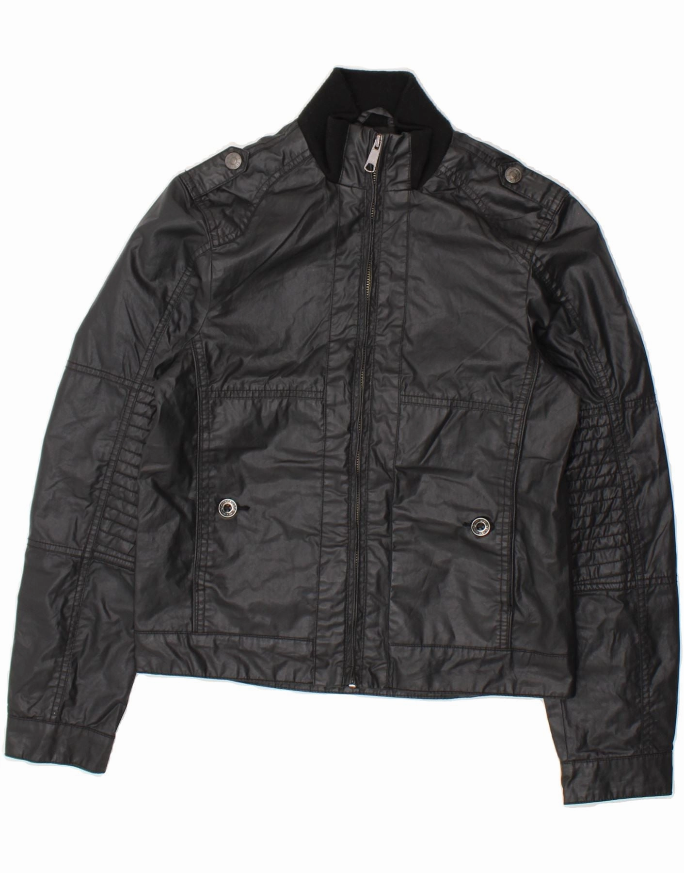 Fashionable Outerwear Full length UNITED COLORS OF BENETTON Boys Bomber Jacket 11-12 Years 2XL Black