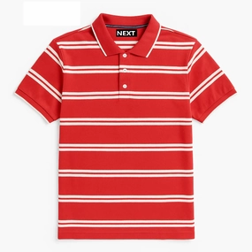 Next Men Stripe Polo Sleek Fit Abrasion resistant