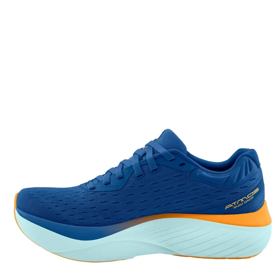 style - focused Topo Men's Atmos Running Shoes in Blue/Orange AW25