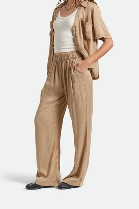 Hudson Lounge Pant - Washed Copper/Whitecap SoftCottonBlend Elastic Free Cuffs