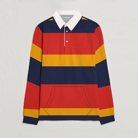Track Two Bold Stripe Long Sleeve Polo Sleeveless freedom