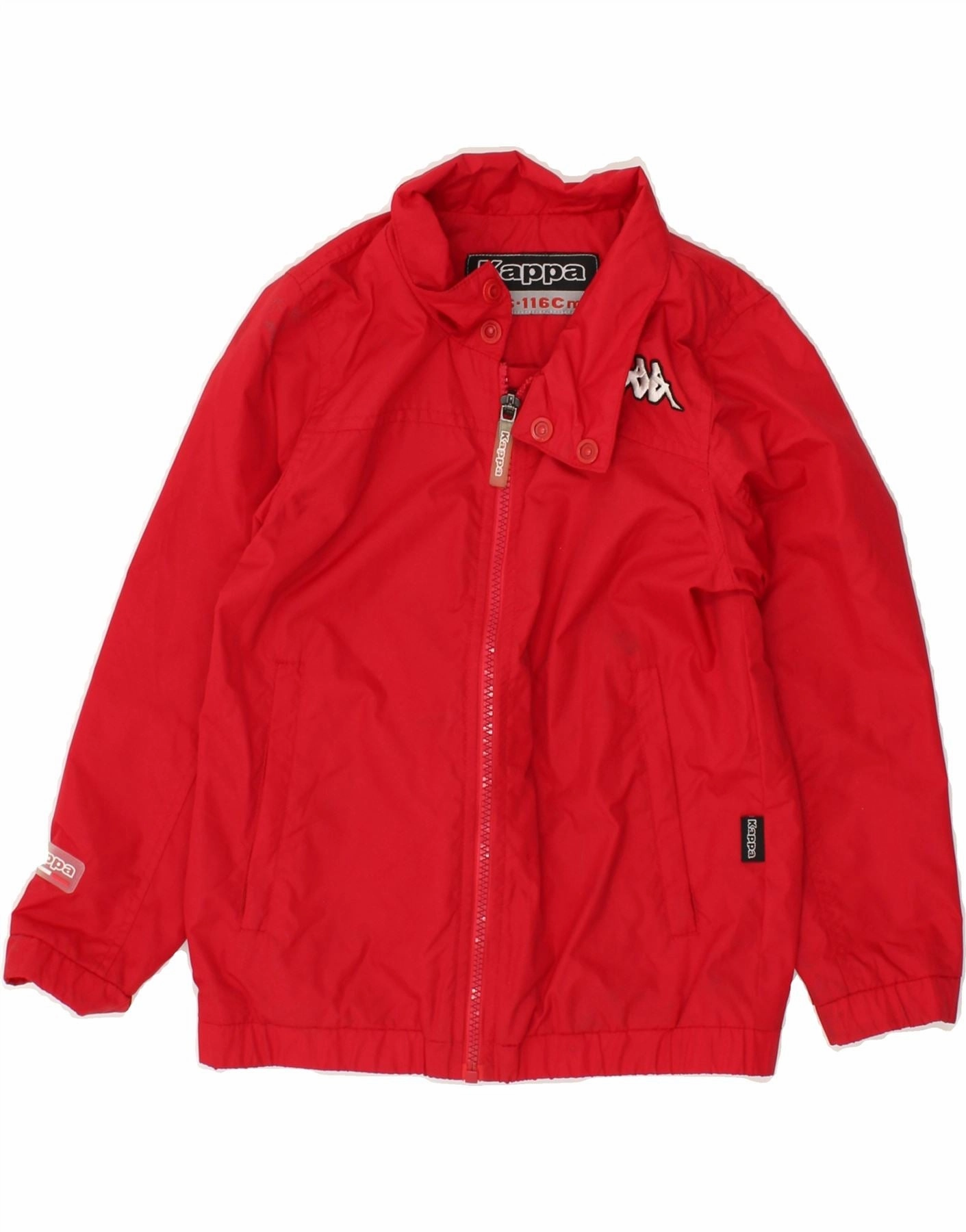 Softshell Outer Layer Minimal Form KAPPA Boys Graphic Rain Jacket 5-6 Years Small Red Polyamide