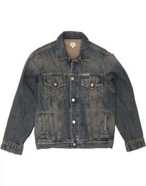 CALVIN KLEIN Boys Denim Jacket 11-12 Years Navy Blue Cotton Paper Maximize