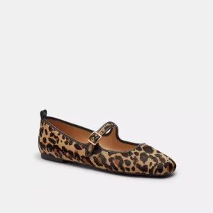 Soft Steps Clean Finish Coach Outlet C Rivet Mary Jane With Leopard Print