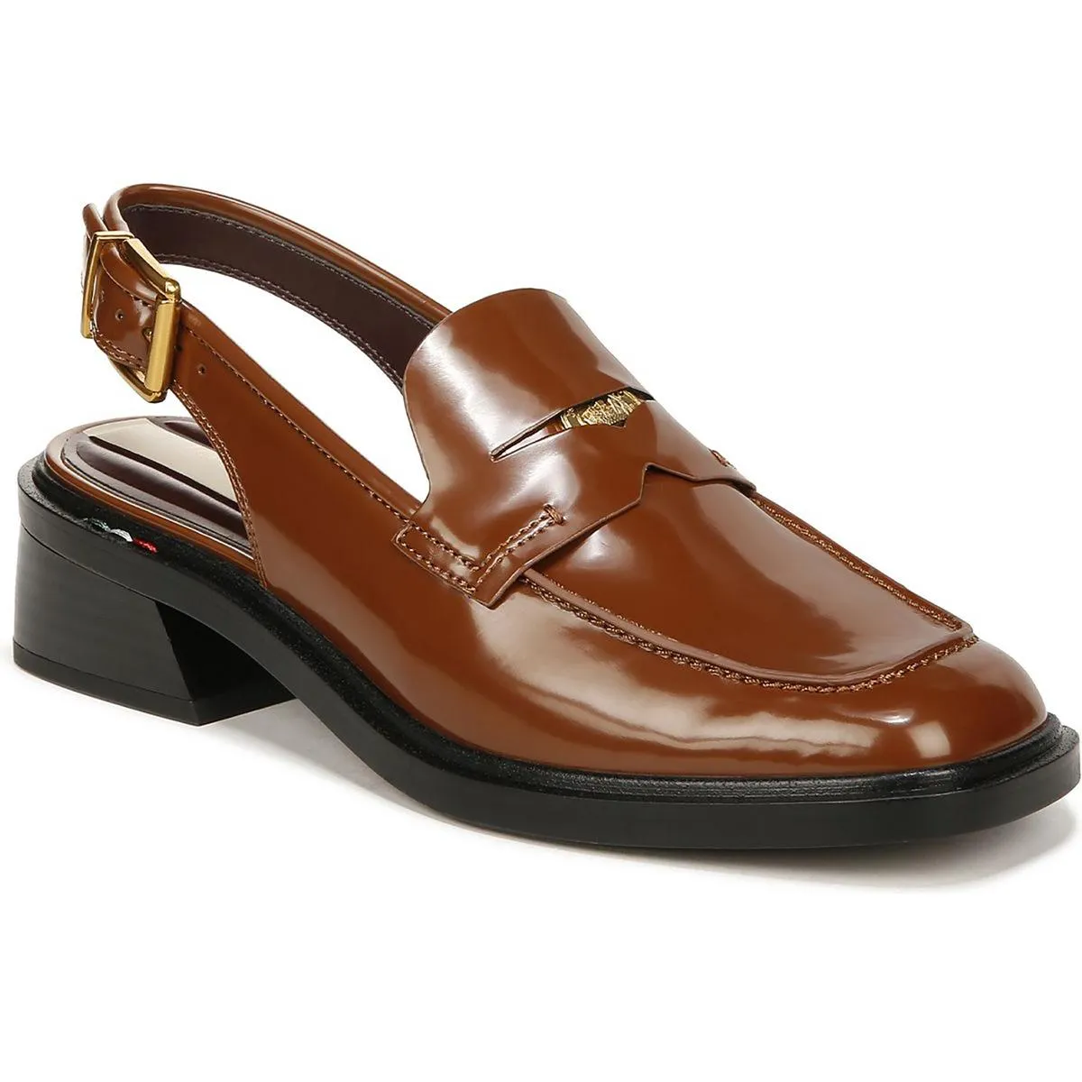 Giada Womens Block Heel Slingback Loafers Weekend Walk Bright Lane