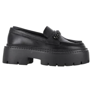 Fashionable Shoes Jimmy Choo Bryer Flat Loafers in Black Leather