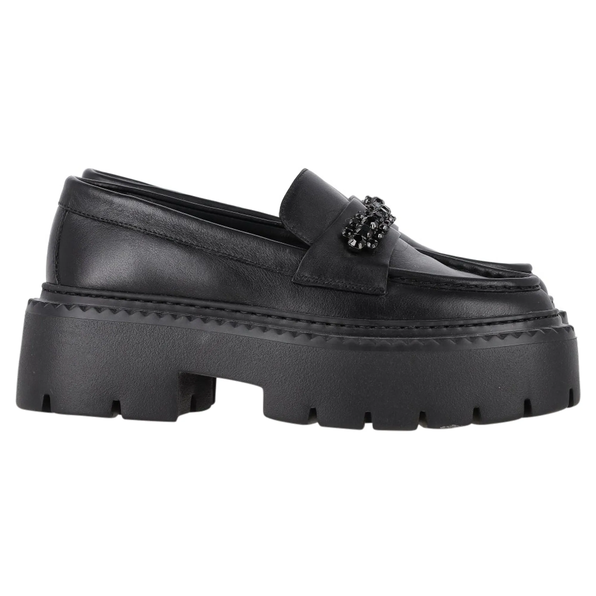 Fashionable Shoes Jimmy Choo Bryer Flat Loafers in Black Leather