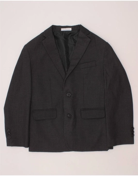 IZOD Boys 2 Button Blazer Jacket 9-10 Years Black Polyester Trail Tested