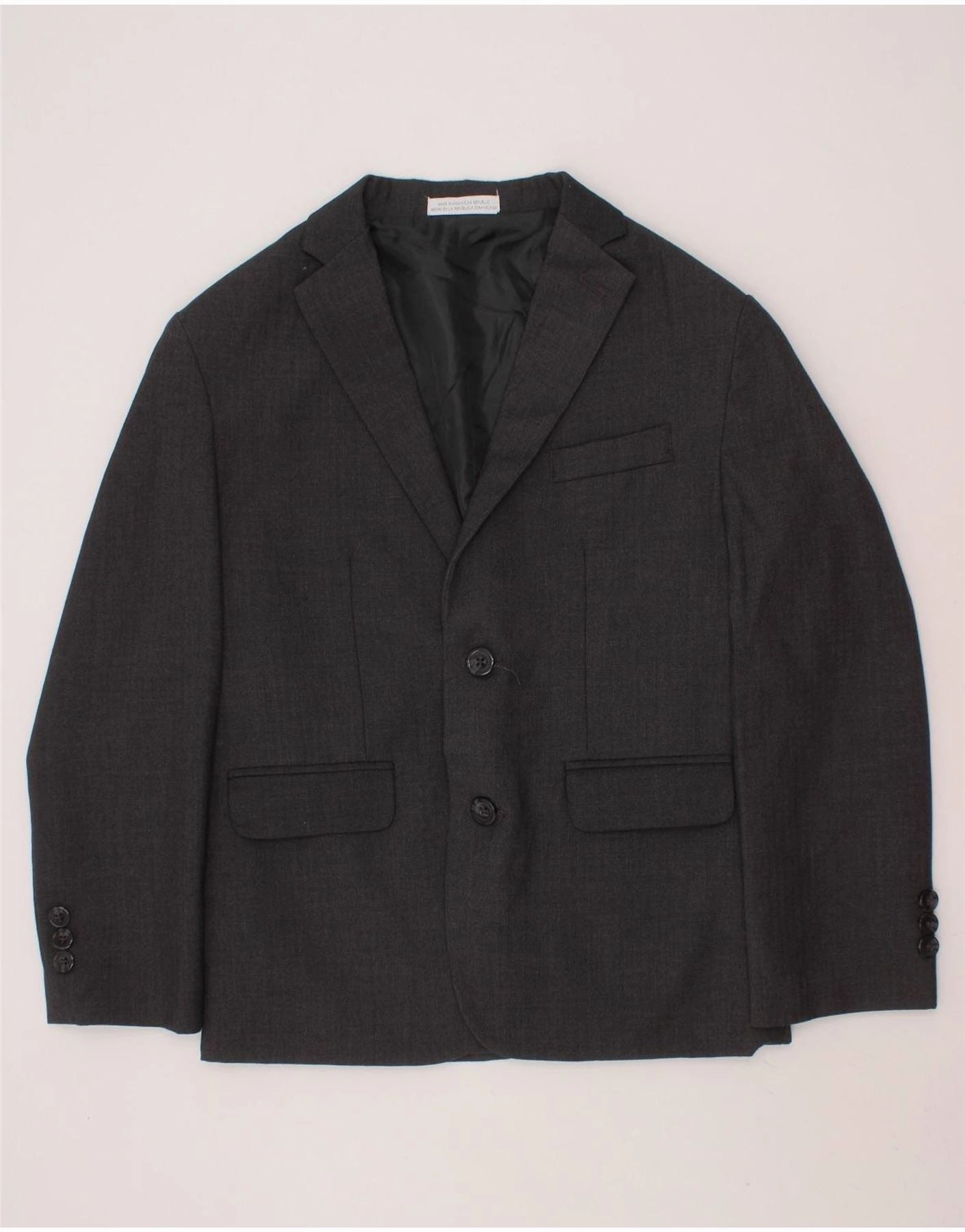 IZOD Boys 2 Button Blazer Jacket 9-10 Years Black Polyester Trail Tested