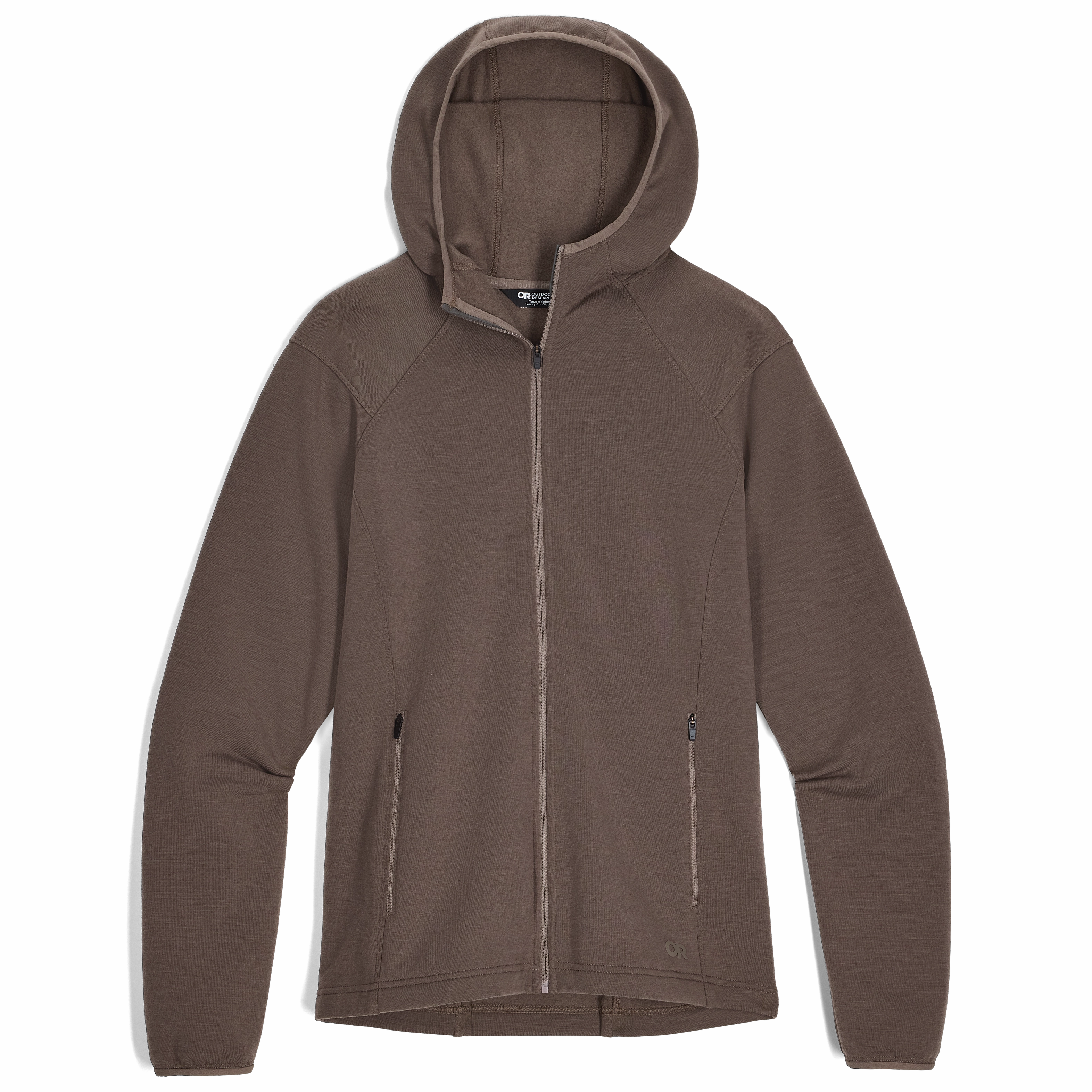 Fast Living FoldableDesign Women's Crescent Fleece Full Zip Hoodie