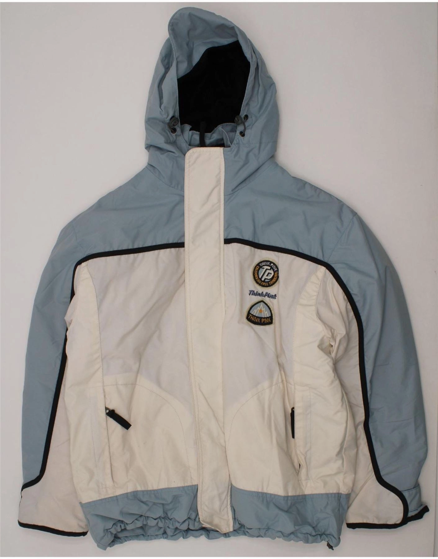 Announce insulated THINK PINK Boys Hooded Windbreaker Jacket 11-12 Years White Colourblock