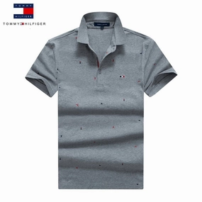 Tommy Hilfiger  Grey Men Polo Casual Comfort Wear Simple Look