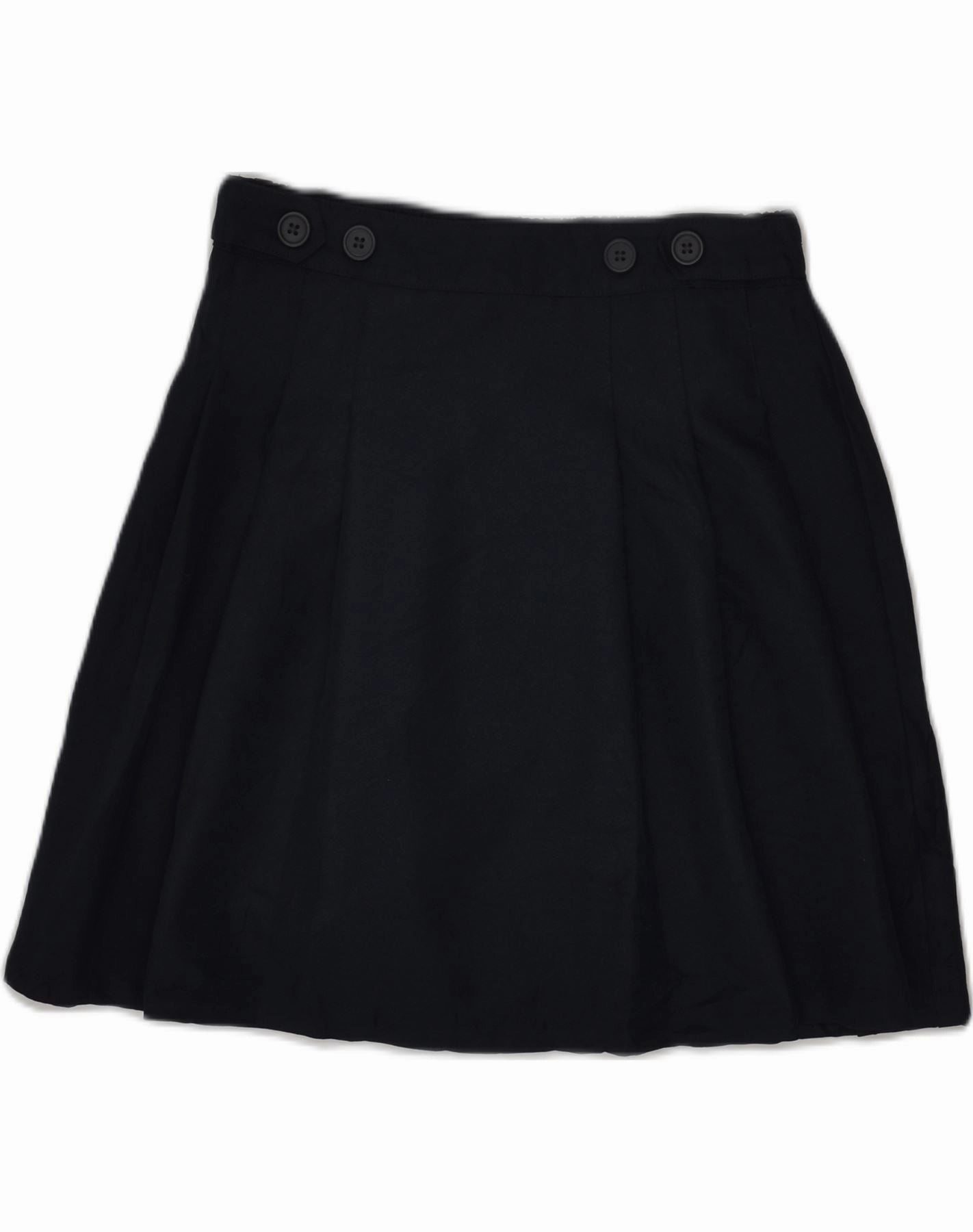 CHAPS Girls A-Line Skirt 15-16 Years W26 Navy Blue Polyester Color Glow