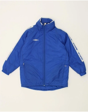 UMBRO Boys Windbreaker Jacket 13-14 Years XL Blue Nylon Slide Strap Waistband